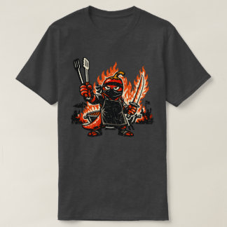 Chili Ninja BBQ Meister — Vintage Sommerfeuer  T-Shirt