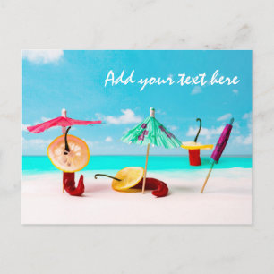 Chili Paprika am Meer Postkarte