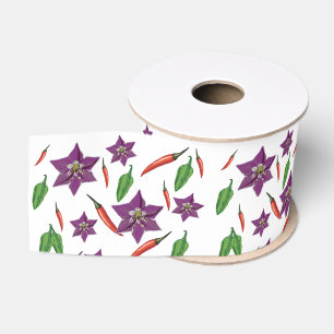 Chili Paprika Blüten Botanisch Ripsband