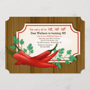 Chili Paprikaschoten Einladung