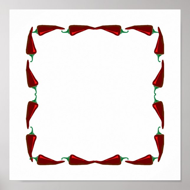 Chili-Paprikaschoten enden an der Endbild-Grafik Poster (Vorne)