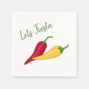 Chili Paprikaschoten Fiesta Themed Paper Napkins Serviette