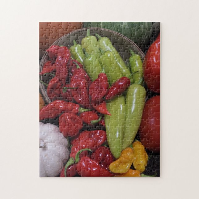 Chili Paprikaschoten Gemüse Lebensmittel Puzzle (Vertikal)