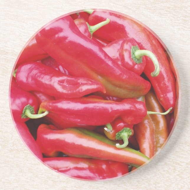 Chili-Paprikaschoten Getränkeuntersetzer (Vorne)