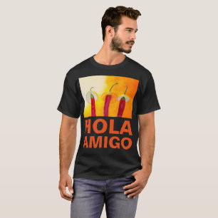 Chili Paprikaschoten Hola Amigo Funny dark anpassb T-Shirt
