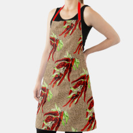 Chili-Paprikaschoten in Einbruch-Look All-Over-Pri Schürze