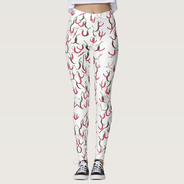 Chili-Paprikaschoten Leggings (Vorderseite)