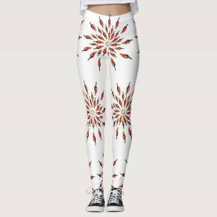 Chili Paprikaschoten Mandala Botanische Gewohnheit Leggings