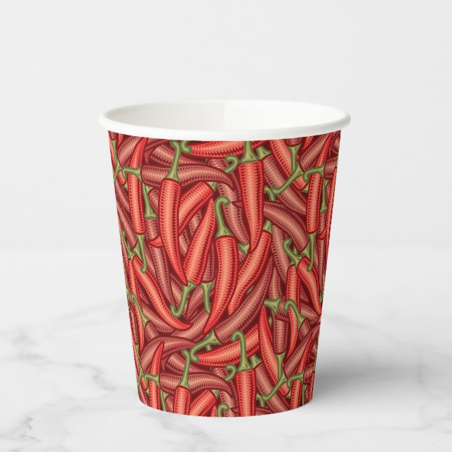 Chili-Paprikaschoten Pappbecher (Links)