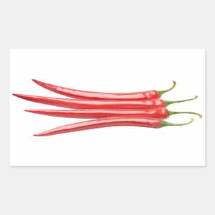 Chili-Paprikaschoten Rechteckiger Aufkleber