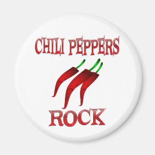 Chili Paprikaschoten Rock Magnet