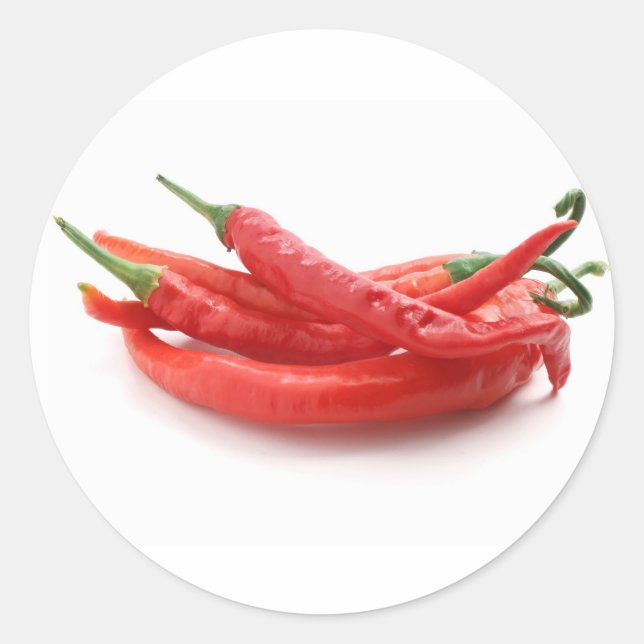 Chili-Paprikaschoten Runder Aufkleber (Vorderseite)