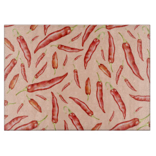 Chili-Paprikaschoten Schneidebrett