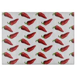 Chili-Paprikaschoten Schneidebrett