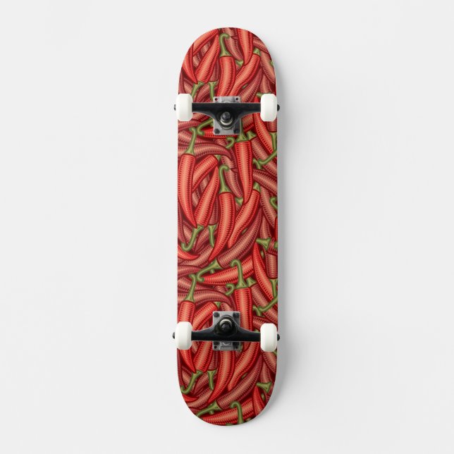 Chili-Paprikaschoten Skateboard (Vorderseite)