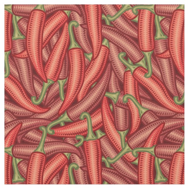 Chili-Paprikaschoten Stoff (Nahaufnahme)