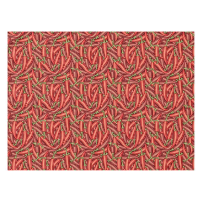 Chili-Paprikaschoten Tischdecke (Vorderseite (Horizontal))
