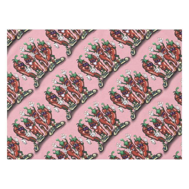 Chili-Paprikaschoten Tischdecke (Vorderseite (Horizontal))