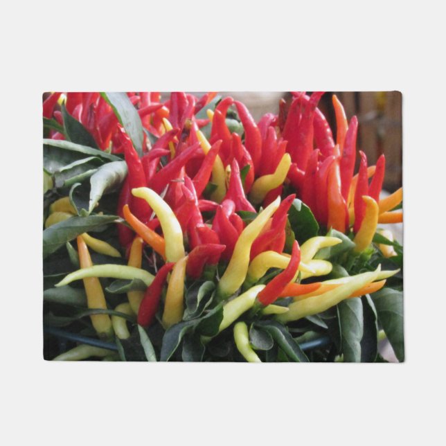 Chili-Paprikaschoten-Tür-Matte Fußmatte (Vorderseite)