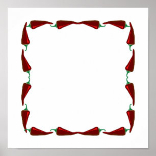 Chili-Paprikaschotenende, zum der Rahmengraphik zu Poster