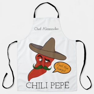 Chili Pepe personalisieren Lange Schürze