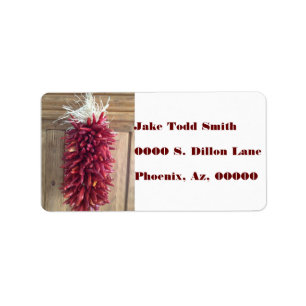 CHILI PEPPER ADRESSAUFKLEBER