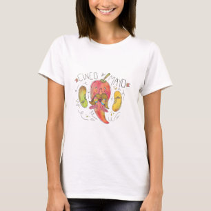 Chili Pepper, Bohnen, Cinco de Mayo T-Shirt