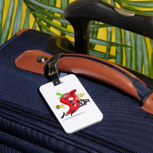 Chili Pepper Breathing Fire Luggage Tags Gepäckanhänger