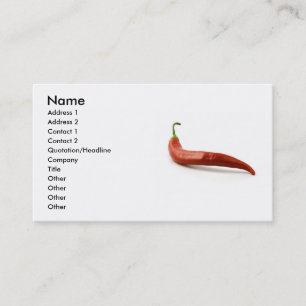 Chili Pepper Business Card Visitenkarte