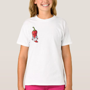 Chili Pepper Cartoon Arzt Kinder T-Shirt