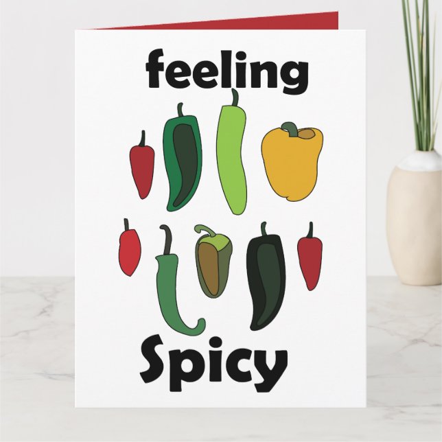 Chili Pepper Feeling Spicy Fiesta-Party Karte (Vorderseite)