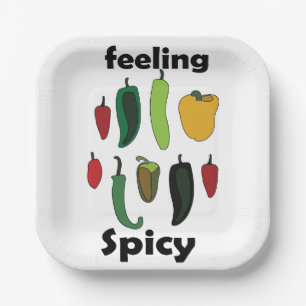 Chili Pepper Feeling Spicy Fiesta-Party Pappteller