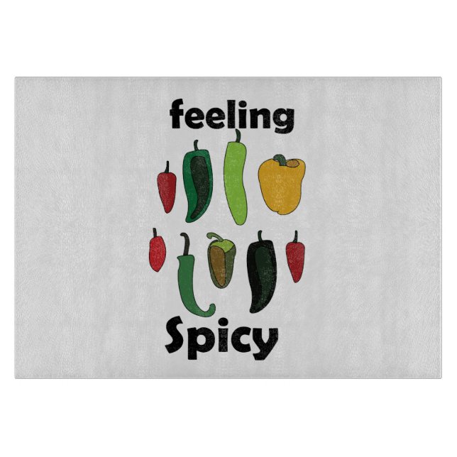 Chili Pepper Feeling Spicy  Schneidebrett (Vorderseite)