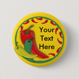 Chili Pepper Group Circle Frame Button