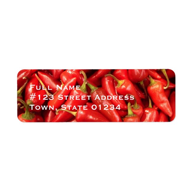 Chili Pepper Mailing Labels (Vorne)