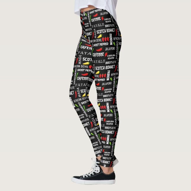 Chili Pepper Names Pattern Leggings (Links)
