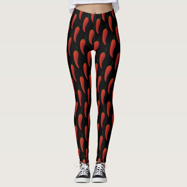 Chili Pepper Pattern Leggings (Vorderseite)