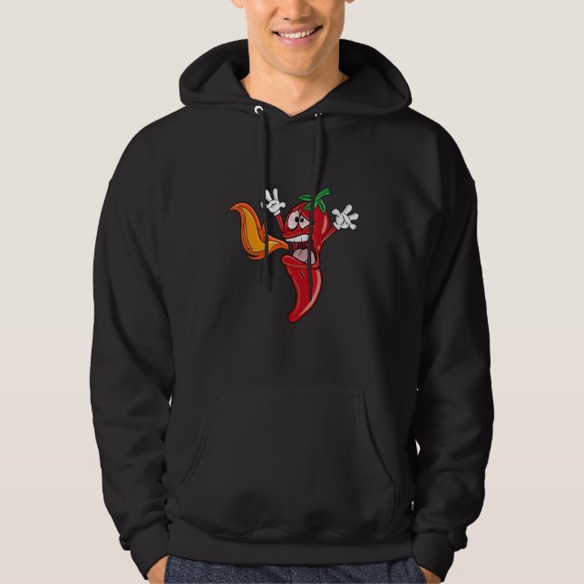 Chili Pepper Speit Fire Hot Sauce Chili Hoodie (Vorderseite)