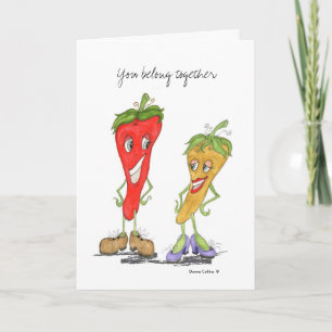 Chili Pepper Verlobung Card Karte