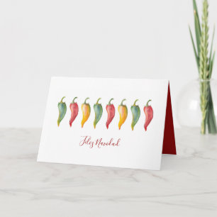 Chili Peppers Frohe Weihnachten Feiertagskarte