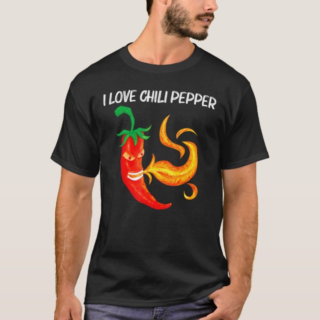 Chili Pfeffer für Männer Rot-Spitzblüte Jalap T-Shirt (Vorderseite)