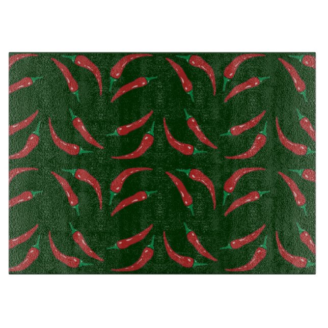 Chili-Pfeffer-Muster Schneidebrett (Vorderseite)