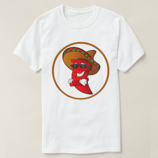 Chili-Pfeffer-T - Shirt-Hot-Paprikaschoten-Logo T-Shirt