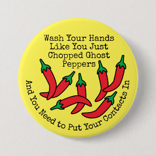 Chili Pfefferhandhygiene waschen Button