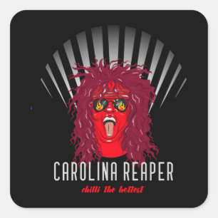 Chili Quadratischer Aufkleber