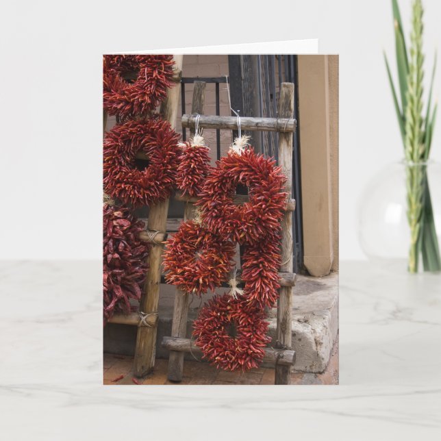 Chili Ristras Feiertagskarte (Vorderseite)
