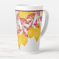 Chili & Turmerie auf einer großen Latte-Tasse