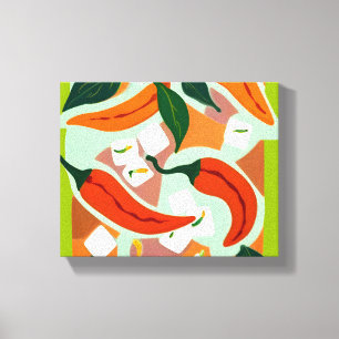 Chilies & Ice Cubes Leinwanddruck