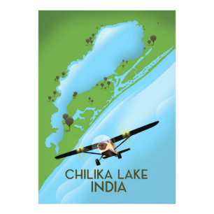 Chilika-See Indien Reiseplakat Fotodruck