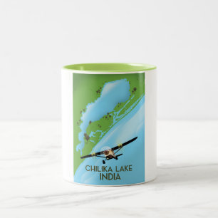 Chilika-See Indien Reiseplakat Zweifarbige Tasse